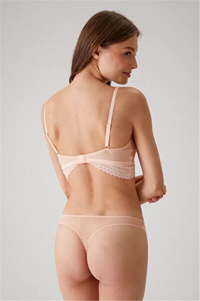 Pierre Cardin 4833 Kadın Bralet Sütyen Tanga Külot Takım-somon