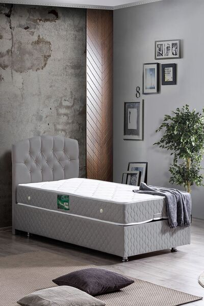 Setay Efes Baza Başlık Comfort Yatak Seti, Açık Gri