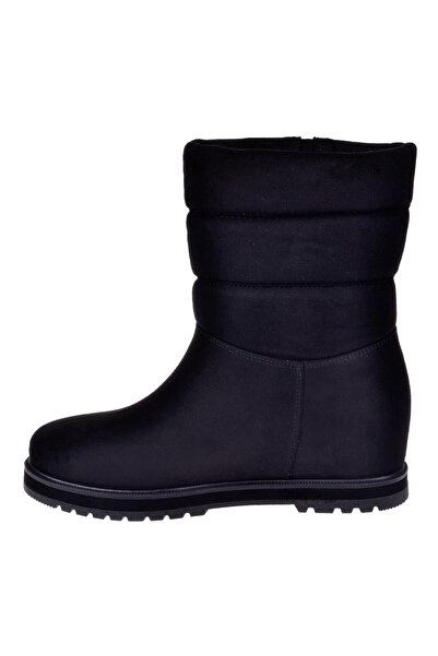 pullman İçten Dolgu Tabanlı Kadın Bot SMS-63122 SİYAH SÜET