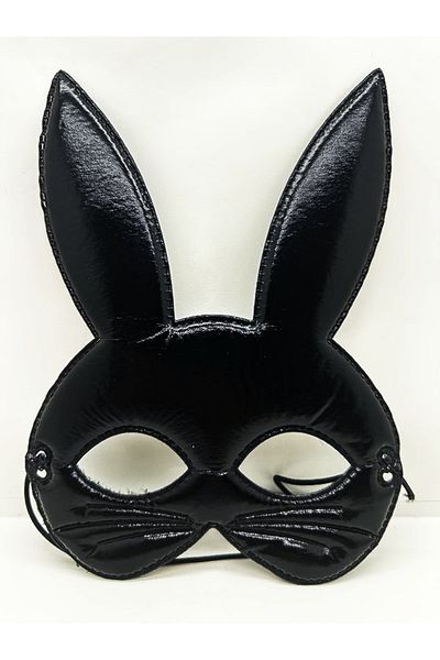 nuit dose Black Color Fabric Material Eva Rabbit Mask 19X15 cm