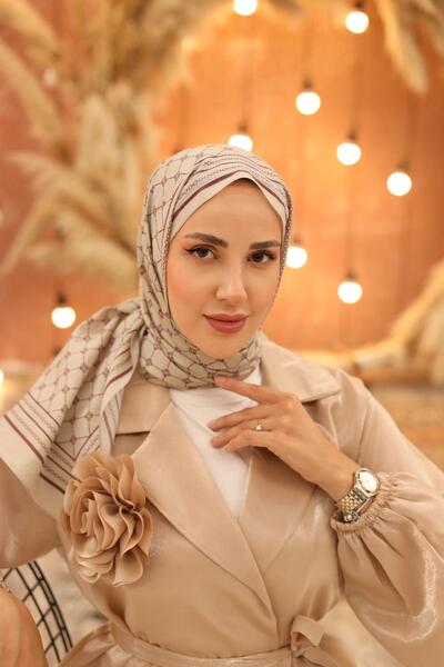 Silk Home Olinda Şal - 49005 - 34 Bej Gül Kurusu