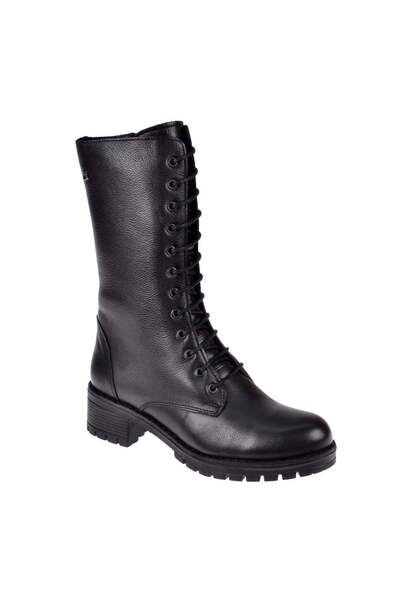 pullman Castle Black Hakiki Deri Postal Kadın Bot SK-2690 SİYAH