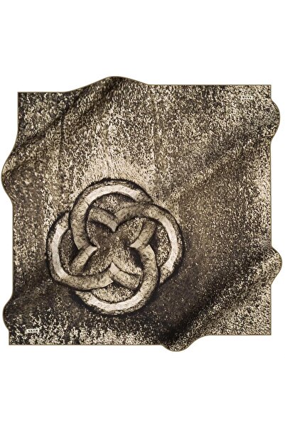 Aker وشاح حريري بنمط فسيفساء كاكي تيفيل 8269713 - 952