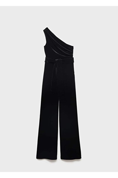 MANGO Woman Salopetă asimetrică din catifea