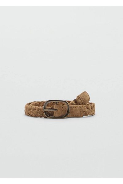 MANGO Kids Lederarmband mit Zopfmuster