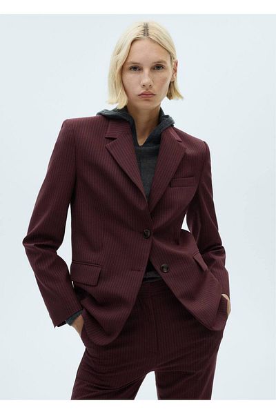 MANGO Woman Schmaler, gestreifter Blazer