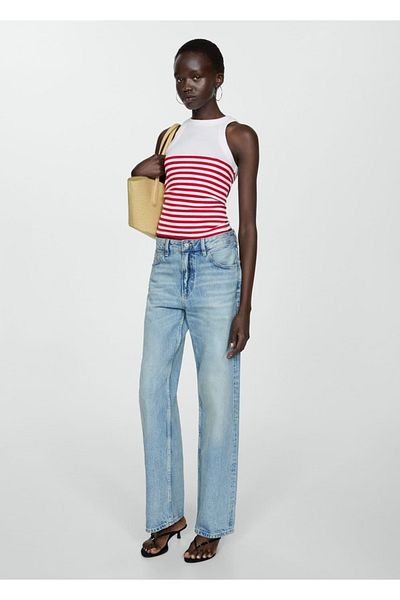 MANGO Woman Csíkos mintás blúz