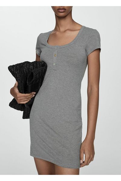 MANGO Woman Fitted Cut Dress
