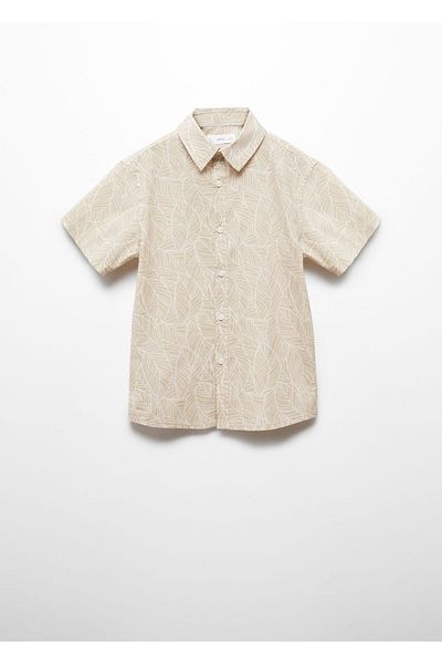 MANGO Kids Πουκάμισο με στάμπα με κουμπιά