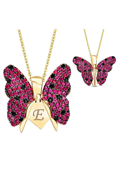 Kayra Mücevher Açılır Kapanır Kelebek Altın Kaplama Kolye