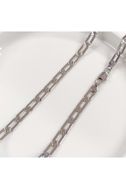 Güler Yüzlü Silver XUPING 7 MM 45 CM YASSI ATAÇ ZİNCİR KOLYE