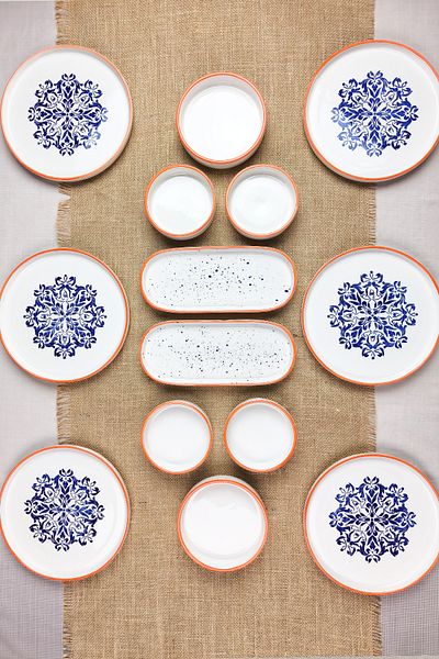 Dfn Life Fancy 14 Piece Breakfast Set for 6 People - Presentation Set