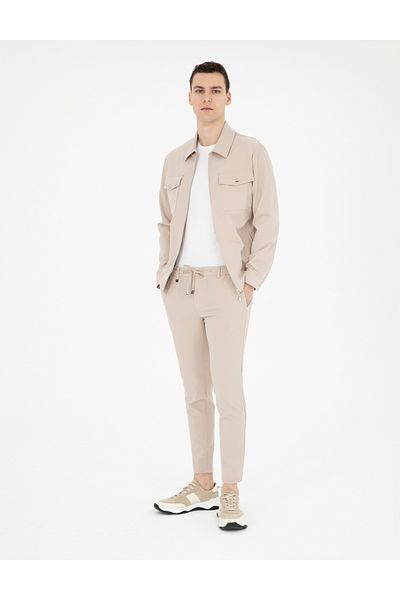 Pierre Cardin Μπεζ Classic Jogger Παντελόνι 50287780-vr011