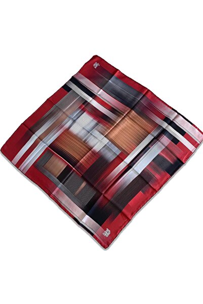 Levidor Tivil Silk Scarf 35094 Black Red Mixed Pattern
