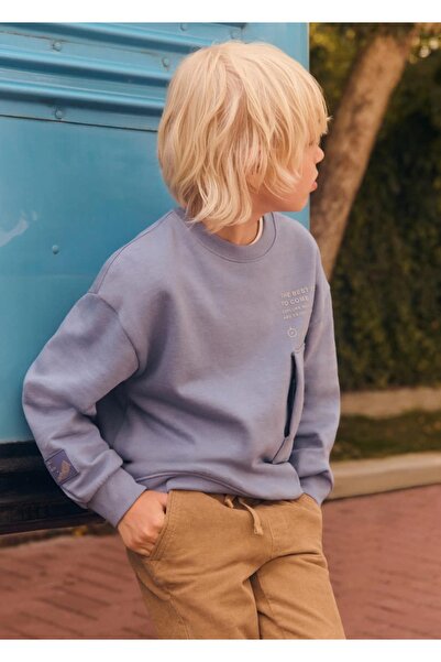 MANGO Kids Desenli pamuklu sweatshirt