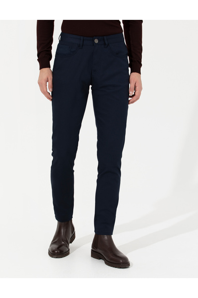 Pierre Cardin Lacivert Slim Fit Kanvas Pantolon 50264764-VR033