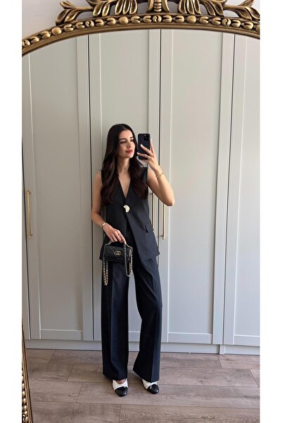 HAZELANNA مجموعة مزدوجة من الصوف بتأثير أنثراسايت