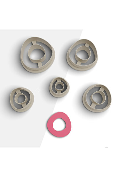 brocutters قالب قطع طين بوليمر عضوي الشكل، قالب حلق، قالب مجوهرات، قاطع طين، ...