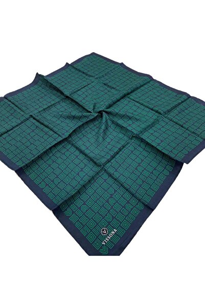 Vissona Μεταξωτό μαντήλι Tivil με μπλε ναυτικό σχέδιο DGN 50937 - 36 - 33