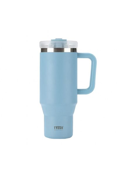 Tyeso Qq Termos Sızdırmaz Pipetli Çift Duvarlı Vakumlu 1200ml Açık Mavi