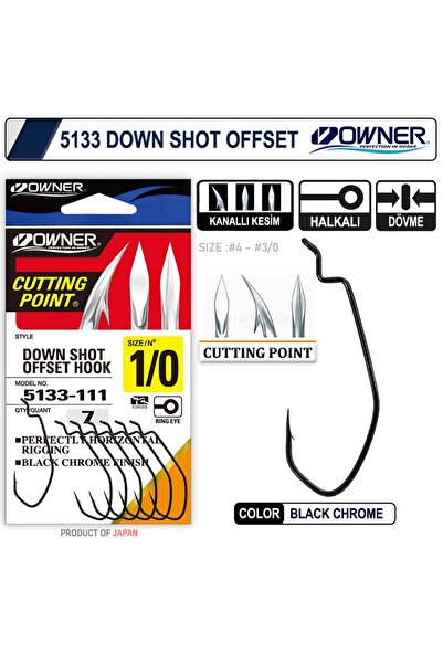 Owner 5133 Down Shot Offset Black Chrome Iğne