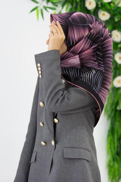 Vissona Coji de ceapă - 1 eșarfă din mătase Tivil cu model mixt DGN 52012 - 3...