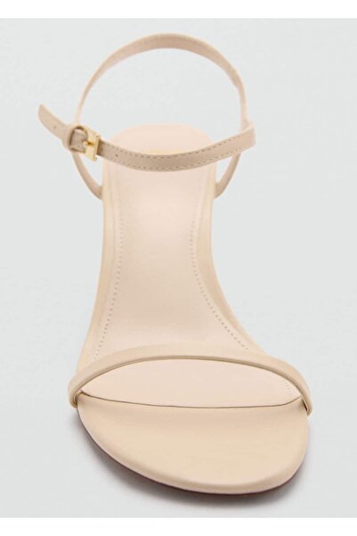 MANGO Woman Heeled Kitten Sandals - Strappy Design