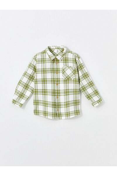 LC Waikiki Cămașă pentru băiat cu mâneci lungi, cu model în carouri (W4)