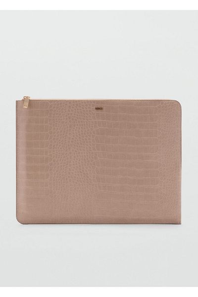 MANGO Woman Crocodile Skin Look Laptop Case