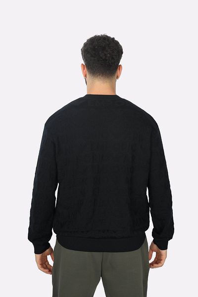 Emporio Armani Men's Navy Blue Wool Sweater - Crew Neck, Long Sleeve, 100% Wool 6D1Mxk 1Mjnz-0920