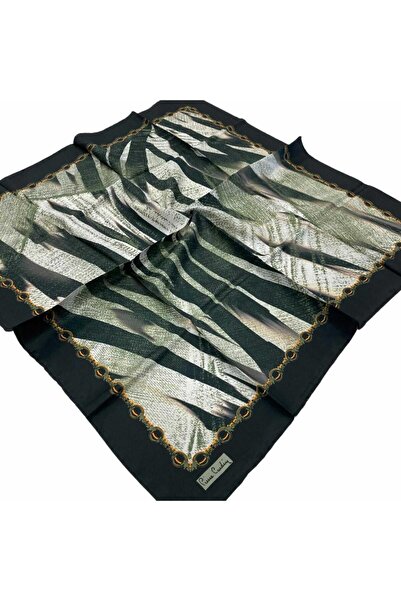 Pierre Cardin Eșarfă din mătase Tivil cu model zebră verde închis 6298438 - 918