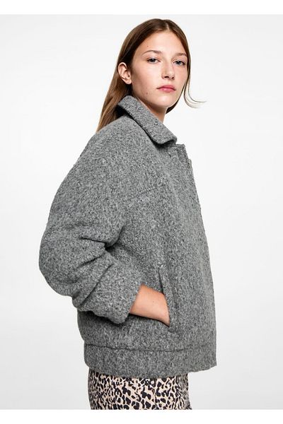 Mango Teen Gray Jacket for Kids