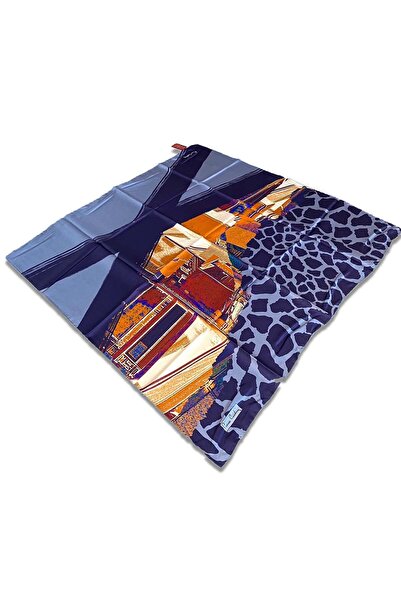 Pierre Cardin Eșarfă din mătase Tivil cu model mixt bleumarin 30993