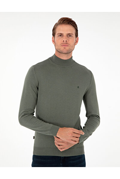 Pierre Cardin Duman Slim Fit Yarım Balıkçı Yaka Basic Triko Kazak 50296614-VR210