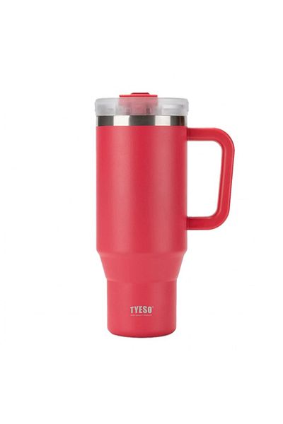 Tyeso Qq Termos Sızdırmaz Pipetli Çift Duvarlı Vakumlu 1200ml Kırmızı