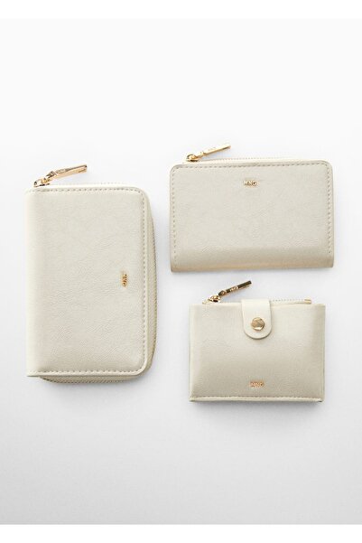 MANGO Woman Kabartma logolu cüzdan