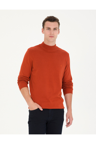 Pierre Cardin Tile Slim Fit Half Turtleneck Basic Knitwear Sweater 50276161-V...