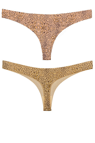 Vanilya Secret Lazer Tanga Leopar Desenli 5'Li Paket