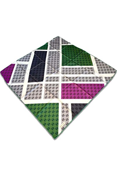 Pierre Cardin Eșarfă de mătase cu model mixt gri-verde - 8803438-951