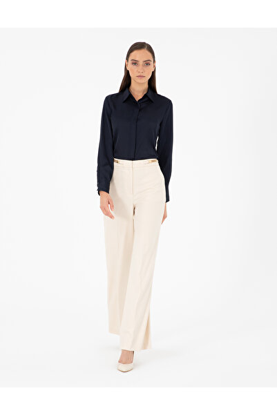 Pierre Cardin Ekru Palazzo Kumaş Pantolon 50290369-VR019