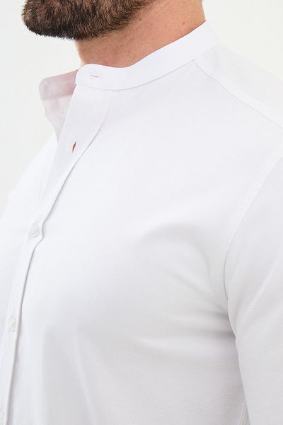 Mcr Straight Slim Fit Judge Collar Men's Shirt White - 27020.24K