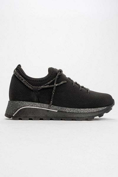 Ccway Women's Black Sneakers - Lace-up