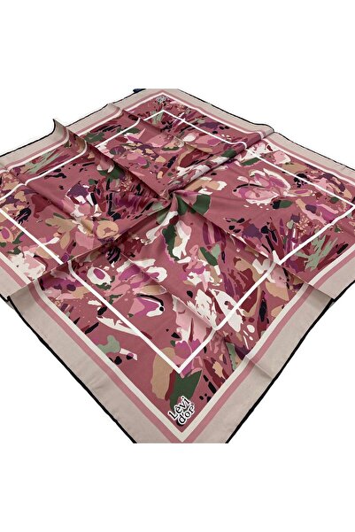 Levidor Eșarfă din mătase Tivil cu model roz 21339