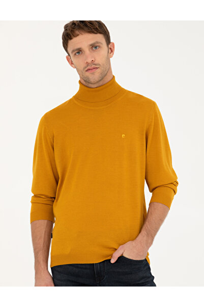 Pierre Cardin Safran Slim Fit Balıkçı Yaka Yün Karışımlı Basic Triko Kazak 50270052-VR043