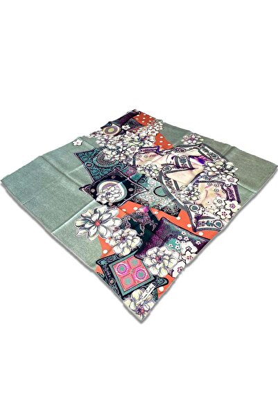 Pierre Cardin Πράσινο μεικτό λουλουδάτο σχέδιο Tivil μεταξωτό μαντήλι 30970