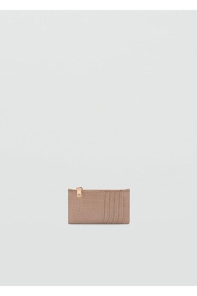 MANGO Woman Crocodile Skin Look Card Holder