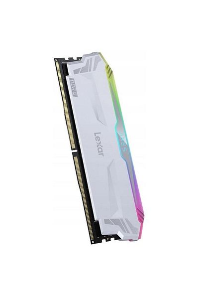 Lexar 32Gb (2X 16Gb) Ddr5 6400Mhz Cl32 Rgb Dual Kit Pc Ram Ares Ld5Eu016G-R6400Gdwa White