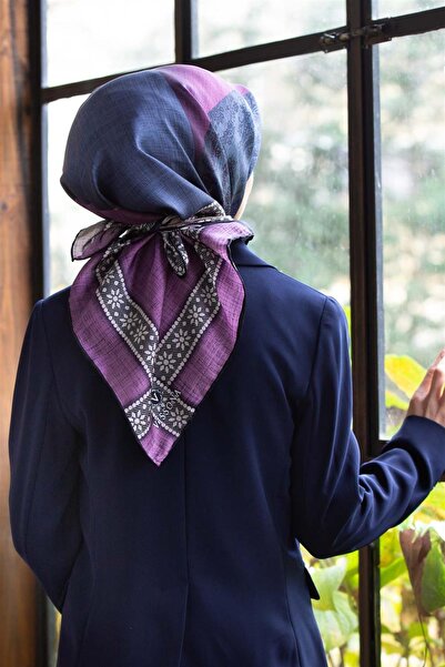 Vissona Tivil Fuchsia - Eșarfă din mătase indigo DGN 50780 - 0025 - 0031