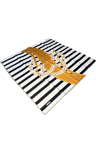 Aker Μεταξωτό μαντήλι με σχέδιο λευκής γραμμής Tivil 8804713-961