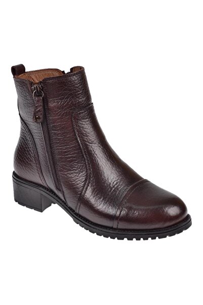 pullman Voyager Hakiki Deri Alçak Topuklu Kadın Bot VOY-7550 TABA